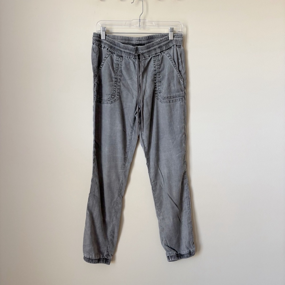 Level 99 Grey Linen Joggers Pants Small Anthropologie